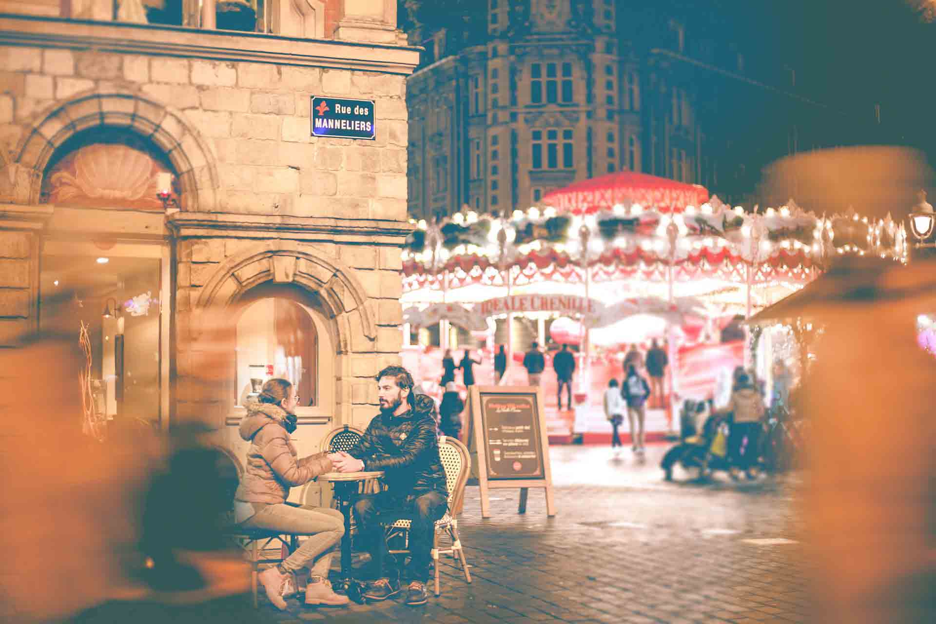 A Ukrainian woman out on a romantic date with her beau.