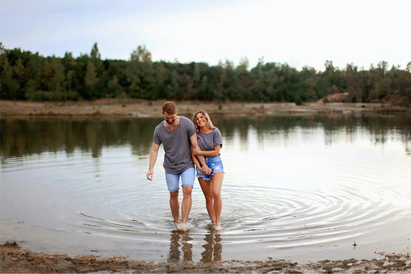  Couple in water.