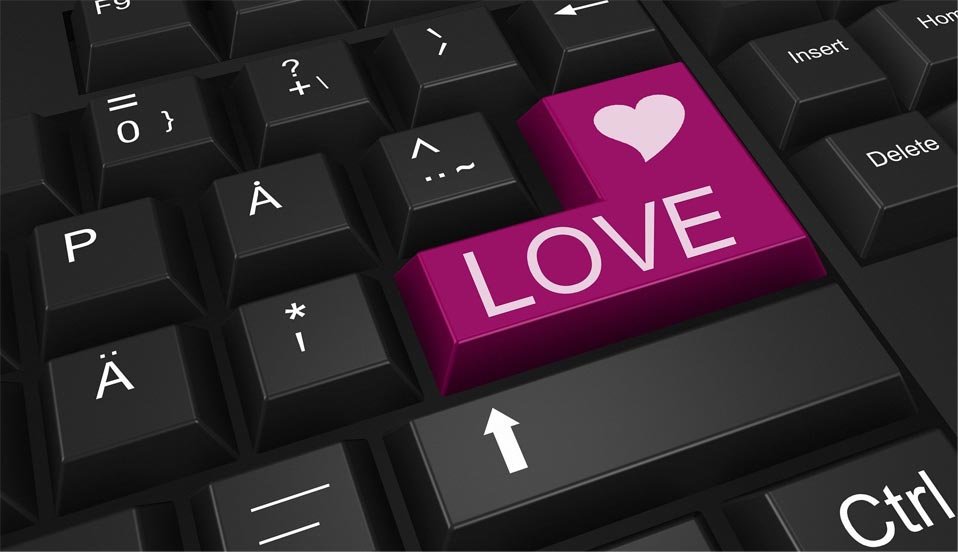 Keyboard button with ‘Love’ written on it